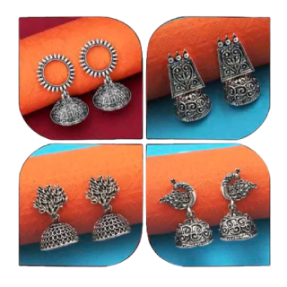 Buy Pack of 4 Jhumkas at Rs 255